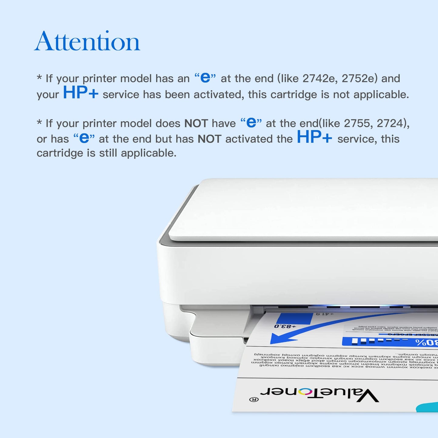 Valuetoner 67XL Ink Cartridges Replacement for 67 XL Ink Cartridges for 67XL for Deskjet 2755e 2855e 2722e 4255e 2722 2755 4110e 4152e 4155e 2723e