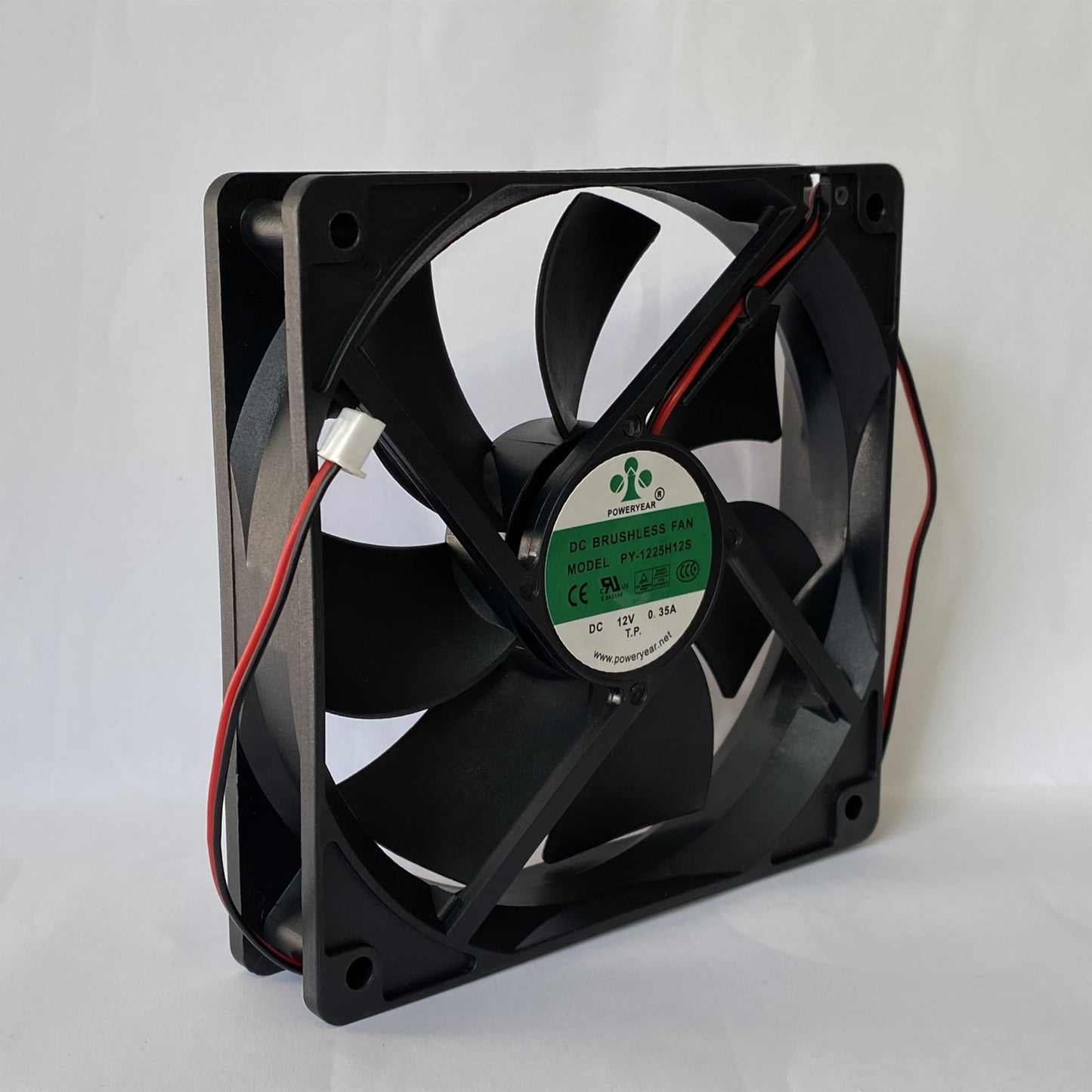 PY-1225H12S DC12V Ice Maker Fan YAOGBAO PY-1225H12S DC12V 0.35A 12CM 12025 2-Wire Cooling Fan
