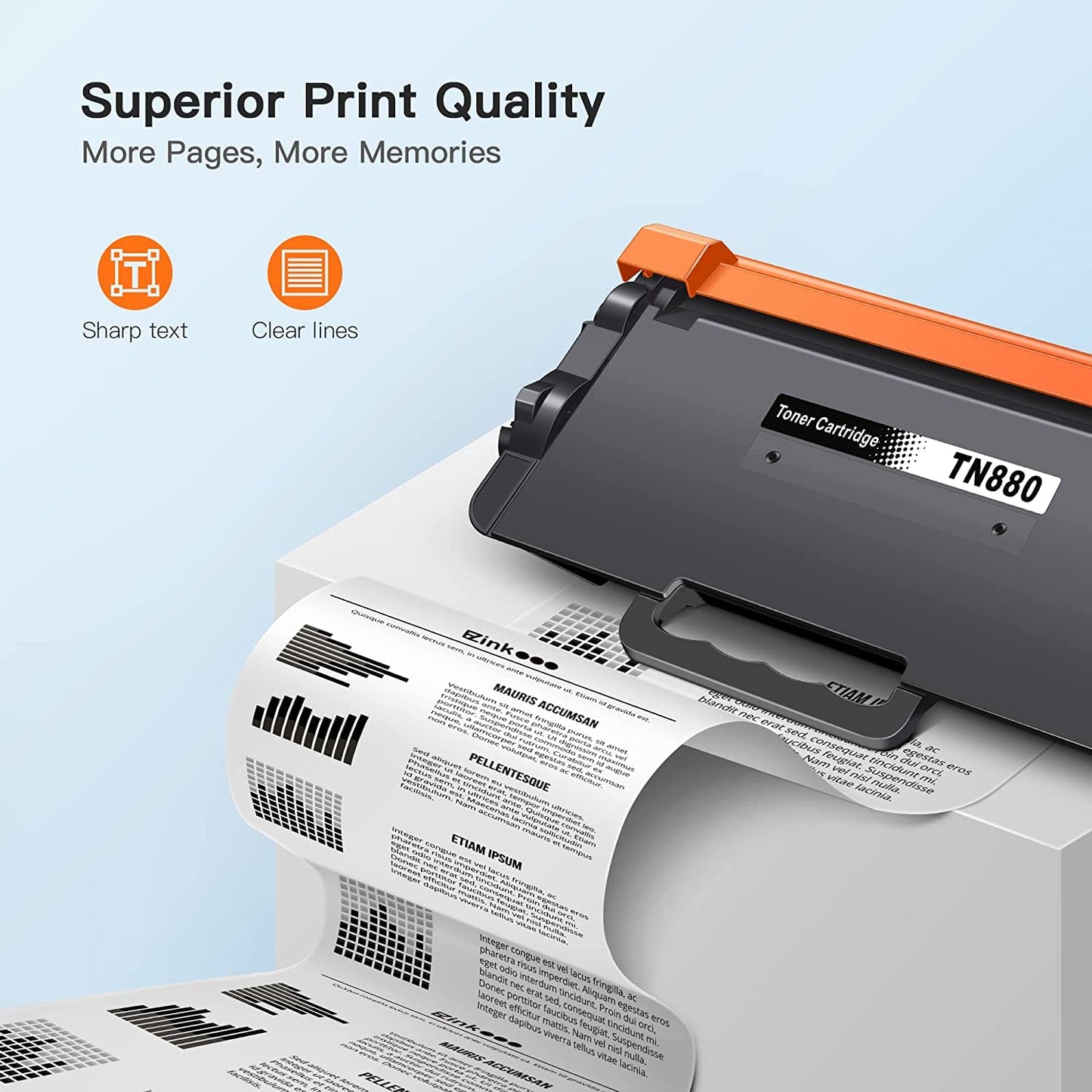 E-Z Ink Compatible Replacement for Brother TN880 Toner Cartridge TN-880