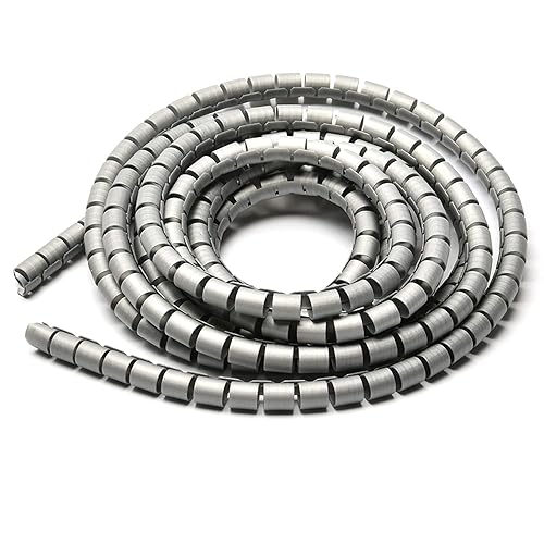Othmro 9FT PE Spiral Cable Wraps 0.39-0.47in Dia Polyethylene Expandable Abrasion Protector Wire Sleeves Spiral Wire Wrap Tubes PC Manage Cables