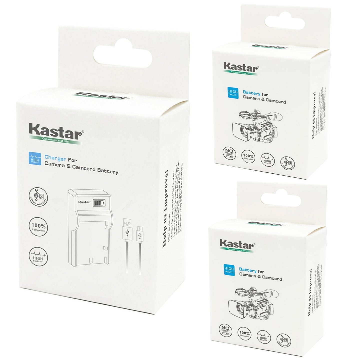 Kastar Battery X2 & Slim LCD USB Charger for Canon BP-819 VIXIA HF10 HF11 HF20 HF21 HF100 HF200 HF G10 HF M30 HF M31 HF M32 HF M40 M41 HF M300 M400 HF