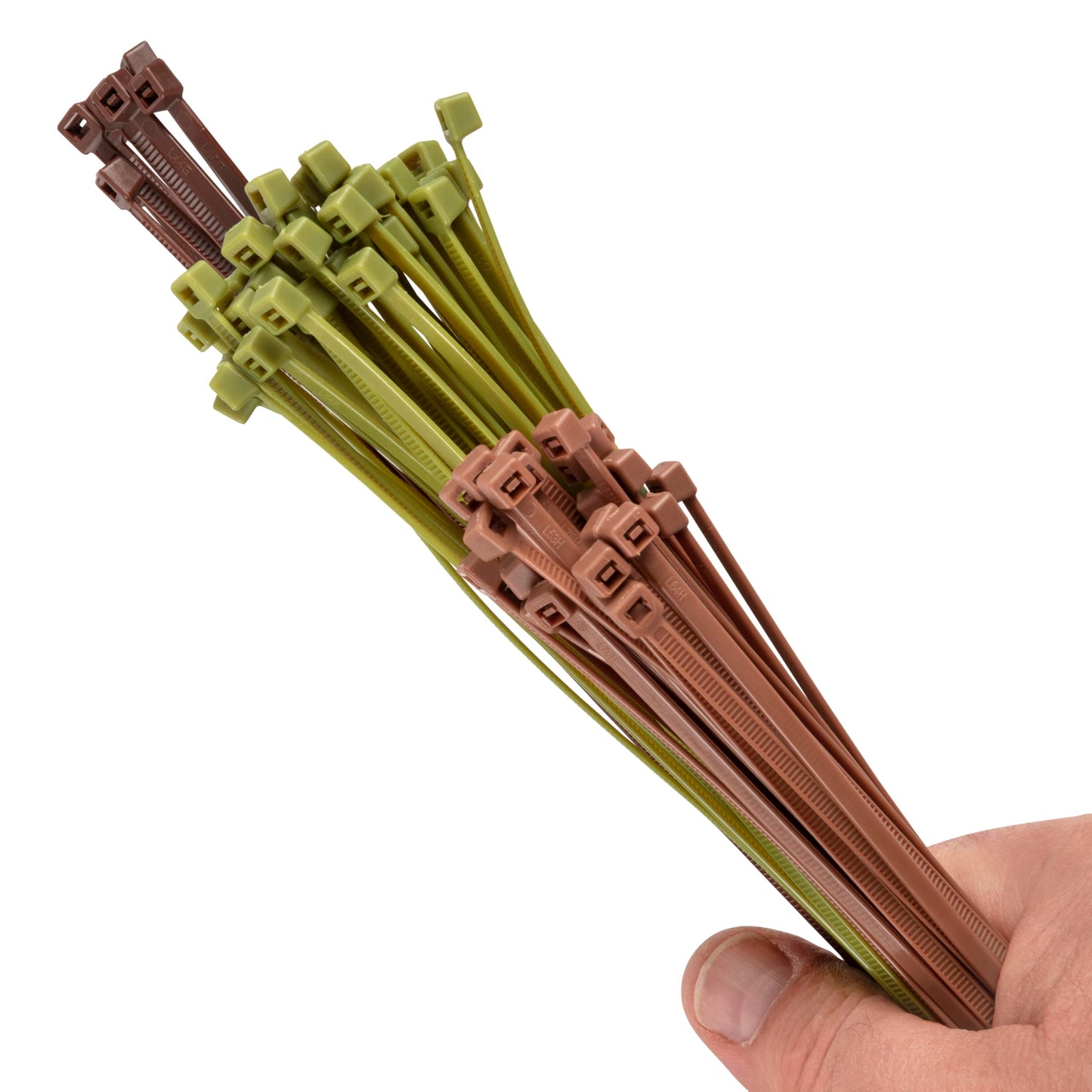 Vanish Hunting Blind Nylon Cable Ties, Assorted 100-Pack, Green/Brown/Tan