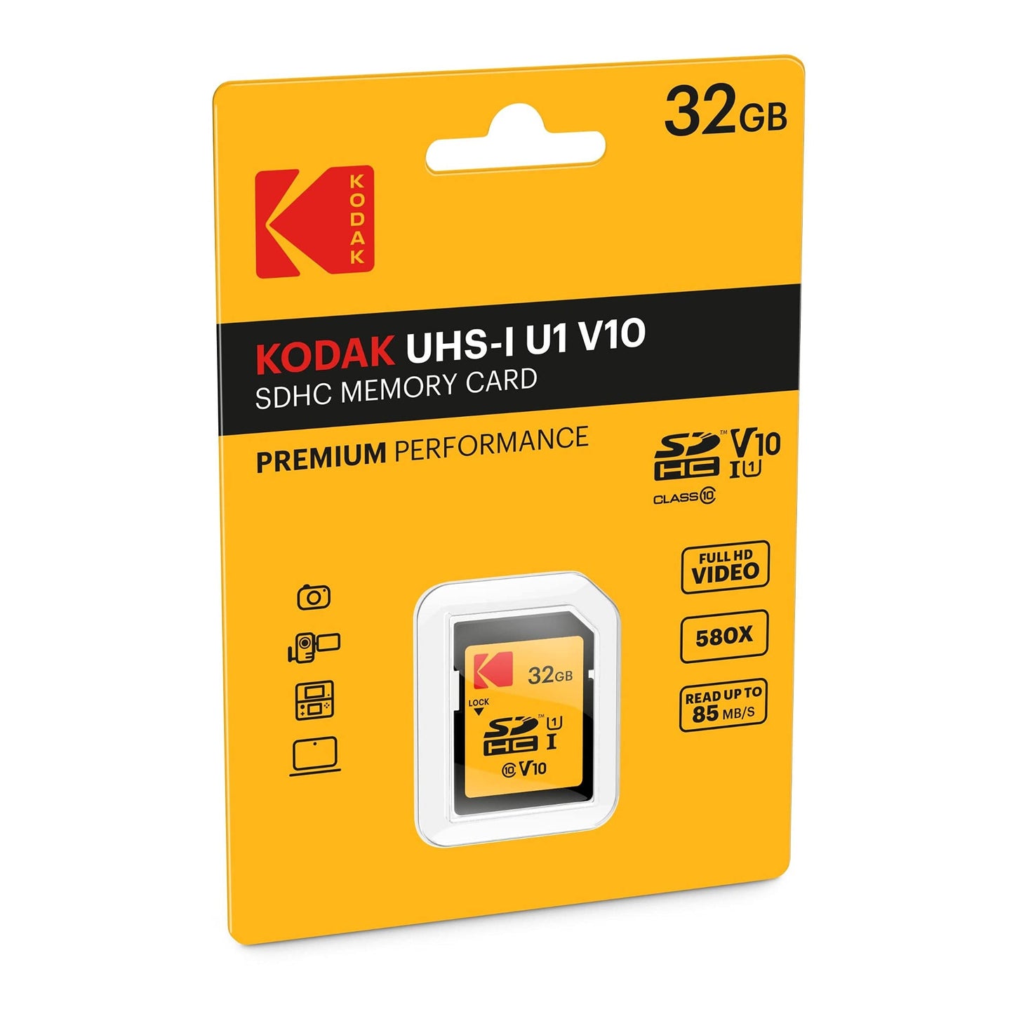 Kodak 32GB Class 10 UHS-I U1 SDHC Memory Card (10-Pack) Bundle with All-in-One High-Speed USB 2.0 Card Reader (11 Items)