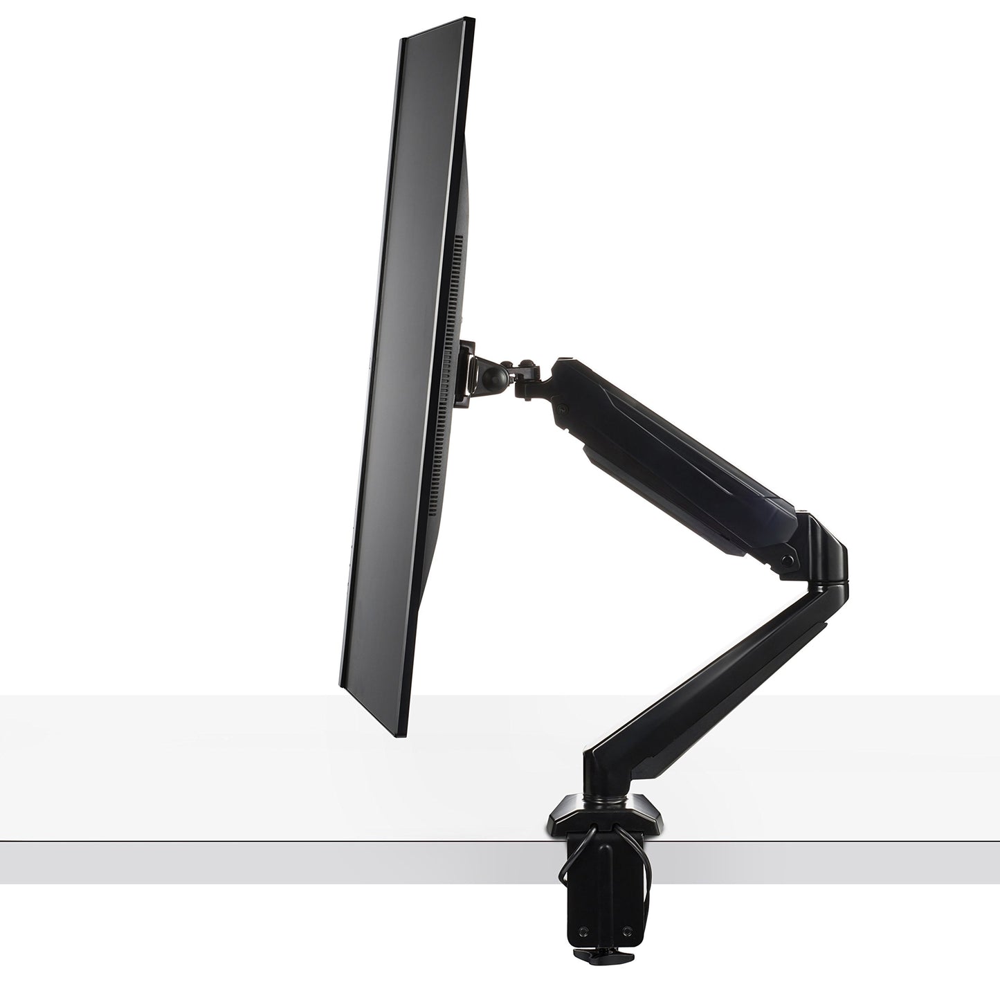 Fotolux Full Motion Ultra-flex Gas Spring Swivel LCD Desk Monitor Mount For 15"-27" With USB And Audio Ports - Easy Installation With Quick Release