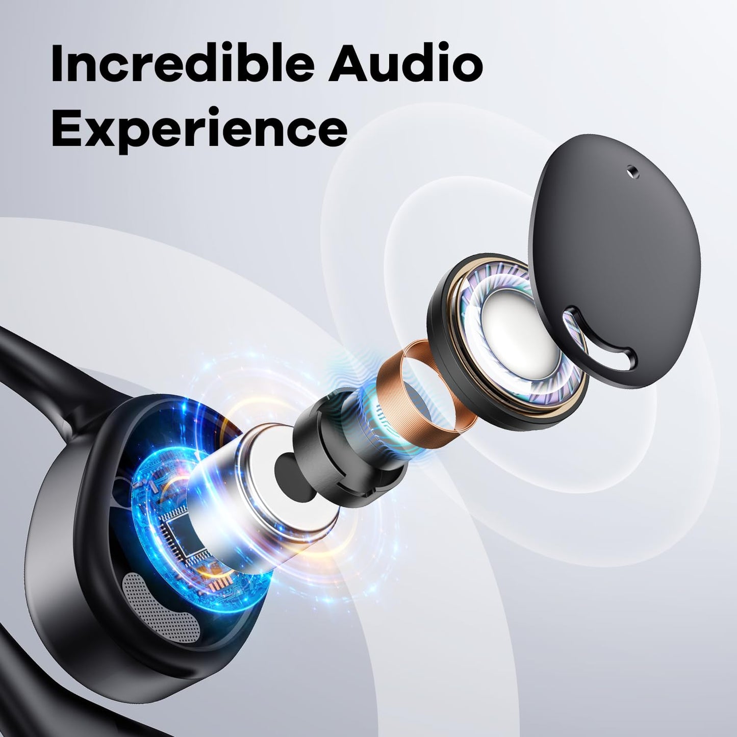 EXECCZO Open Ear Headphones - Airflow Pro Bluetooth 5.3 Earbud Wireless Earphones Headset for Running and Outdoor Activities with Immersive…