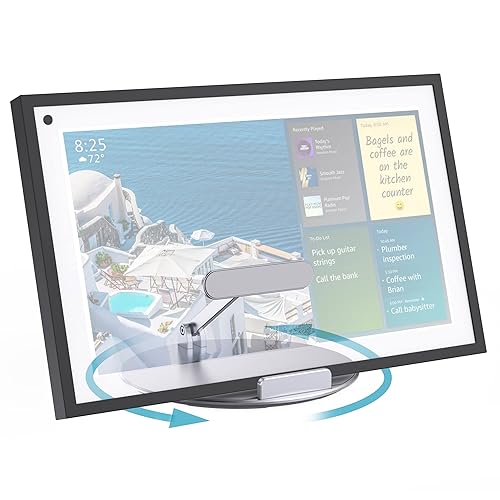 Letlar Tilt and Swivel Stand for Echo Show 15, Make of Aluminum Alloy, Rotatable and Foldable, Echo Show 15 Mount Suitable for 8"-16" Tablet/iPad