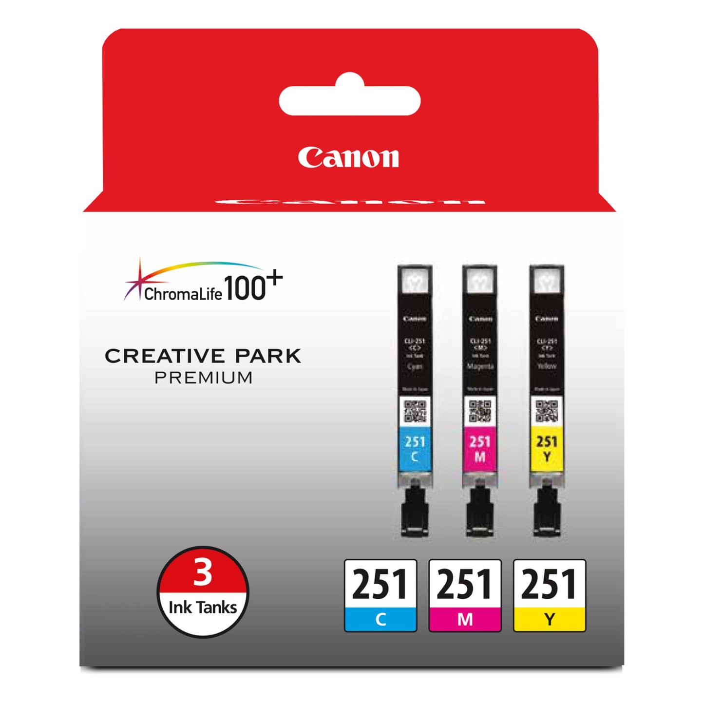 Canon CLI-251 Genuine Three Color Multi Pack, Compatible with MG6320, iP7220 & MG5420, MX922, MG7120, MG6420, MG5520, iX6820, iP8720, MG7520, MG6620