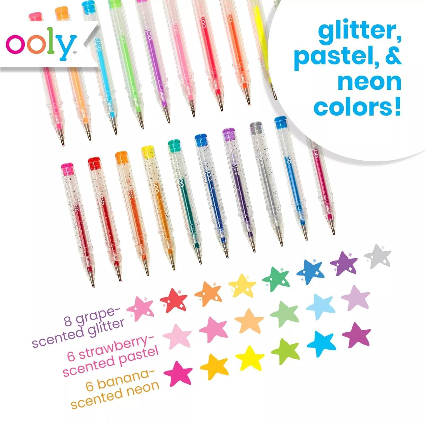 Ooly Scented Mini Doodlers Gel Pens, Set of 20