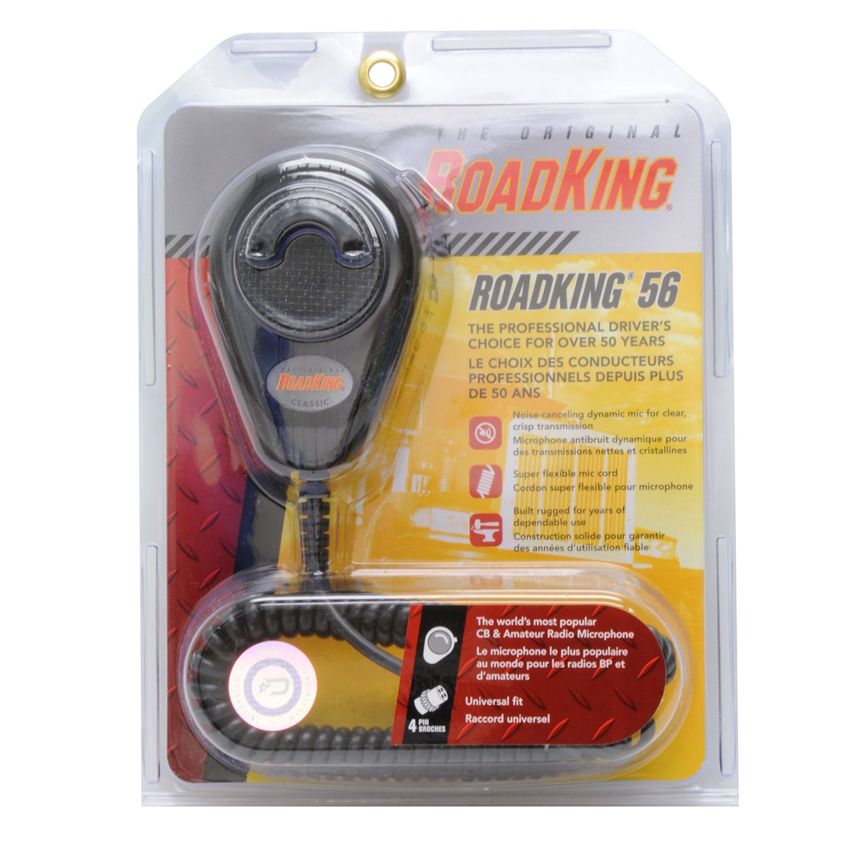 RoadKing RK564P 4-Pin Dynamic Noise Canceling CB Microphone
