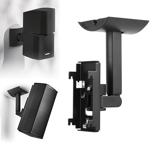 BestPartsCom Steel Wall Mount Ceiling Bracket Stand for UB-20 Series II Compatible with All Bose CineMate Lifestyle Black