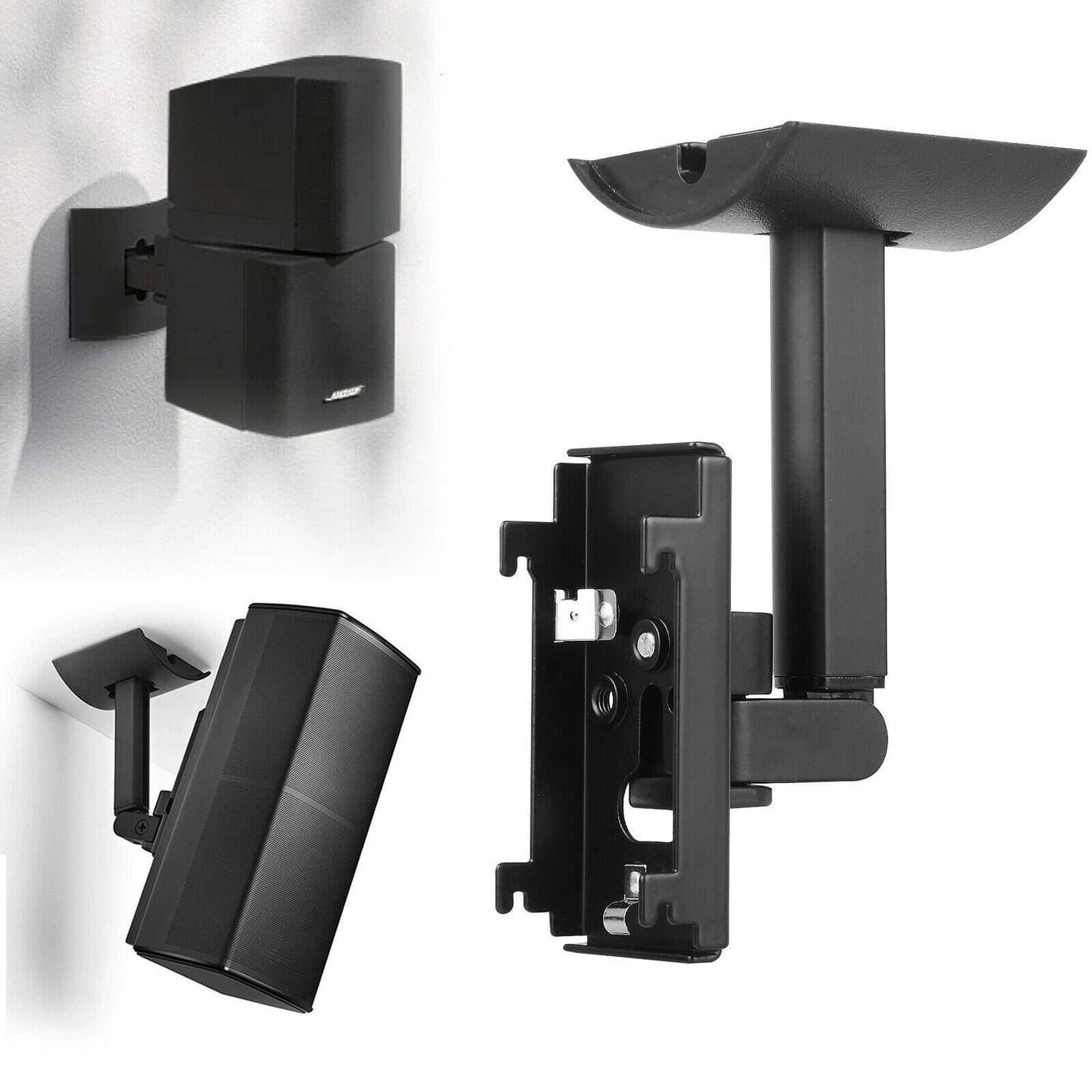BestPartsCom Steel Wall Mount Ceiling Bracket Stand for UB-20 Series II Compatible with All Bose CineMate Lifestyle Black