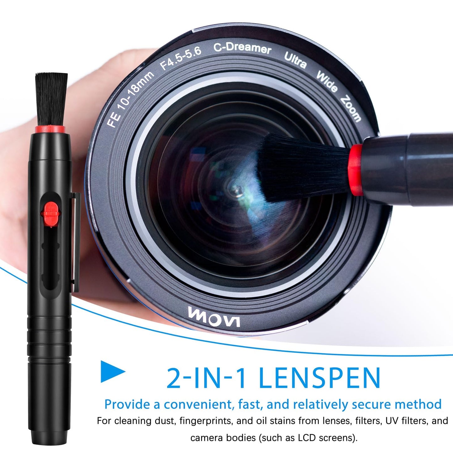 Camera Cleaning kit - Professional Camera Lens Cleaning Kit,Complete DSLR & Mirrorless Camera Sensor Cleaning Set Kit with Lens Pen, Blower, Brush