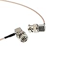 Uonecn RG179 HD-SDI Cable Right Angle BNC Male to Male 75ohm MegaFlex for Blackmagic HyperDeck Shuttle and BMCC BMPC Hyperdeck Cameras 24''