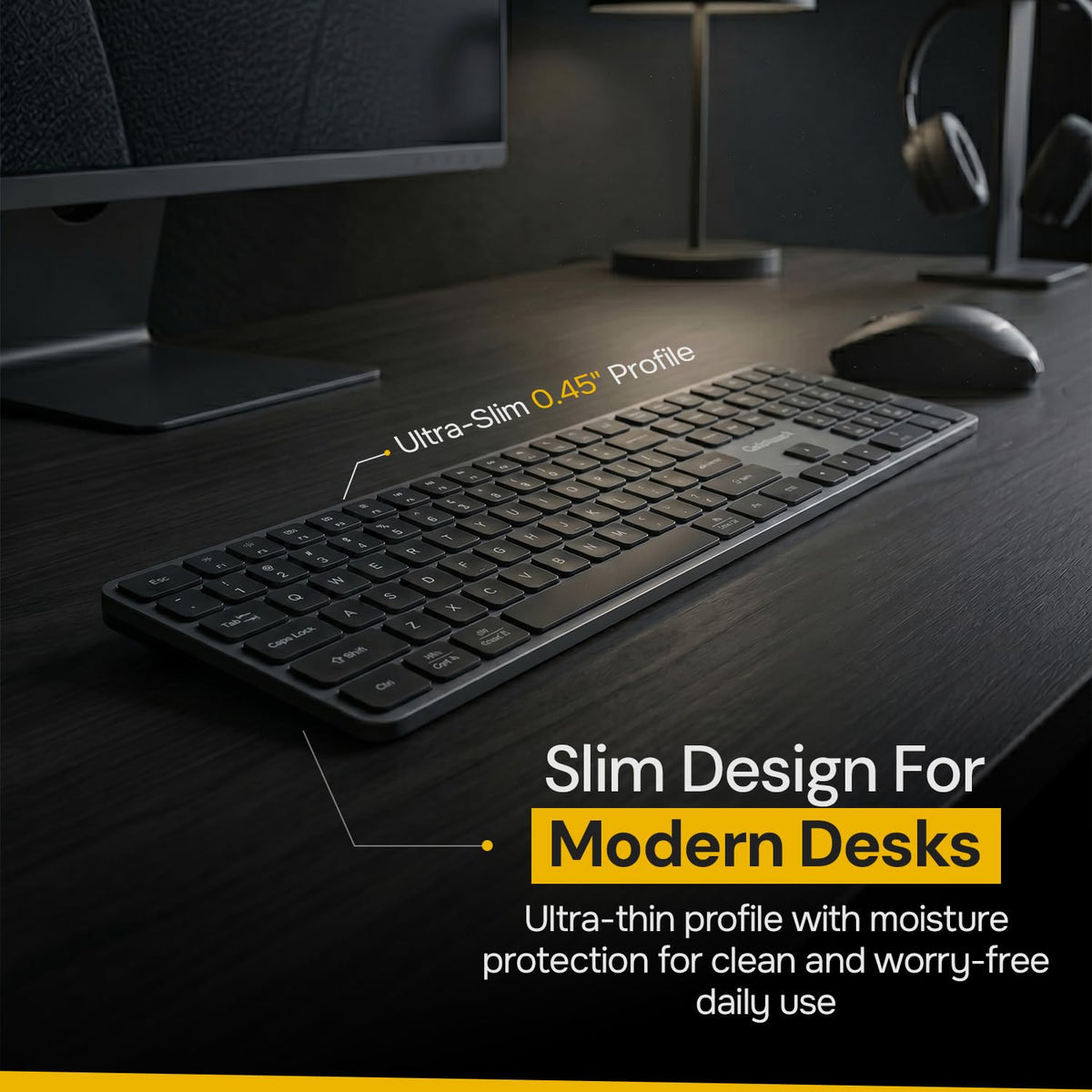 Goldtouch Trident Standard Keyboard, Multi-Device Connectivity, 1 Count.