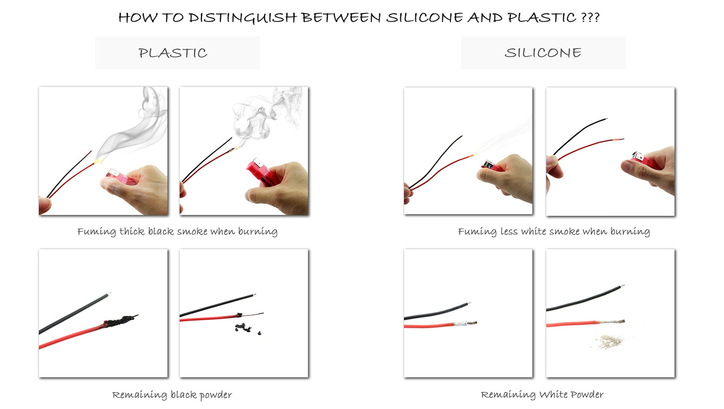 SIM&NAT 20 Gauge Silicone JST SM Connectors Plug, 5.9 inches Male Female 2 Pins EL Wire Cable, 10 Pairs