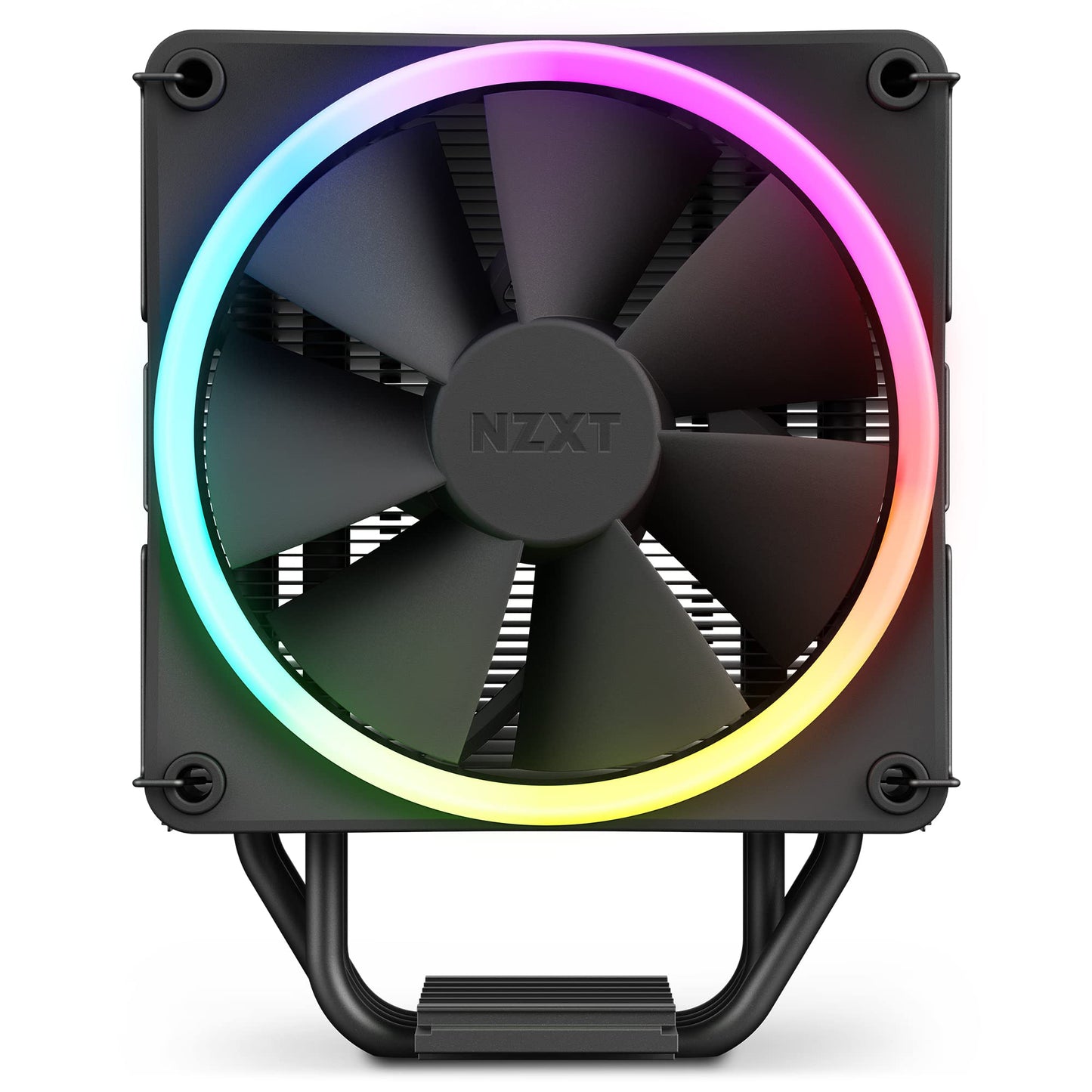 NZXT T120 RGB CPU Air Cooler - RC-TR120-B1 - Conductive Copper Pipes - Fluid Dynamic Bearings - AMD and Intel Compatibility - Black
