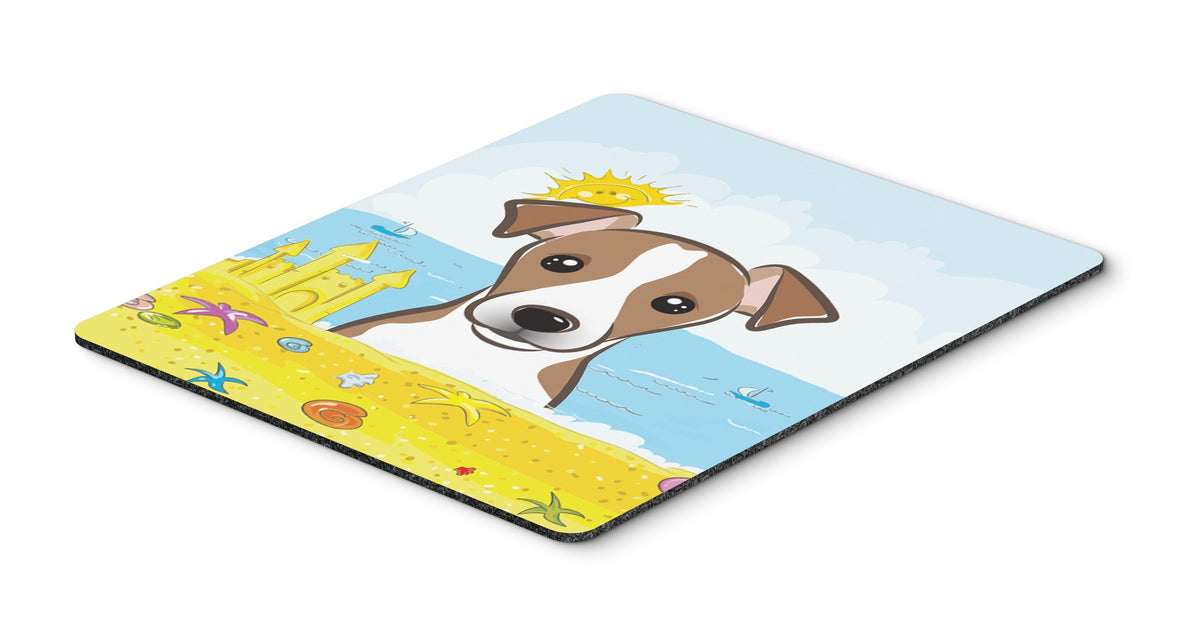 Caroline's Treasures BB2128MP Jack Russell Terrier Summer Beach Mouse Pad, Hot Pad or Trivet for Home Office Gaming Working Computers Laptop Mouse