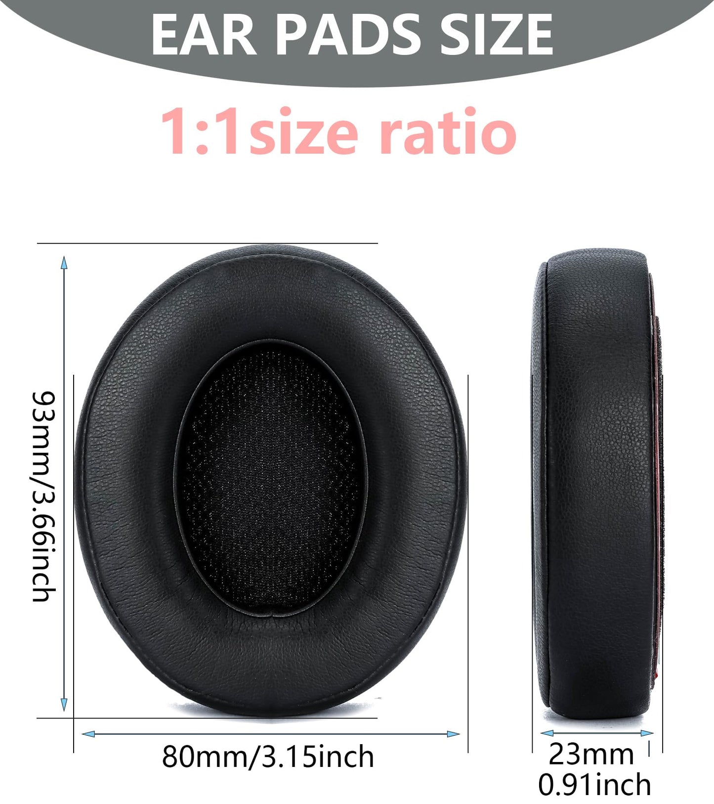 Replacement Ear Pads are Compatible with Beats Studio 2 / Studio 3 Wired/Wireless (Model B0500, Model B0501 and Model A1914) Headphones. Made