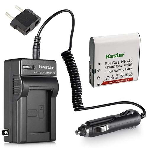 Kastar CNP-40 Battery (1-Pack) and Charger Kit for Kodak LB-060 AZ521 AZ361 AZ501 AZ522 AZ362 AZ526, HP D3500 SKL-60 V5060H V5061U Cameras and SUN06