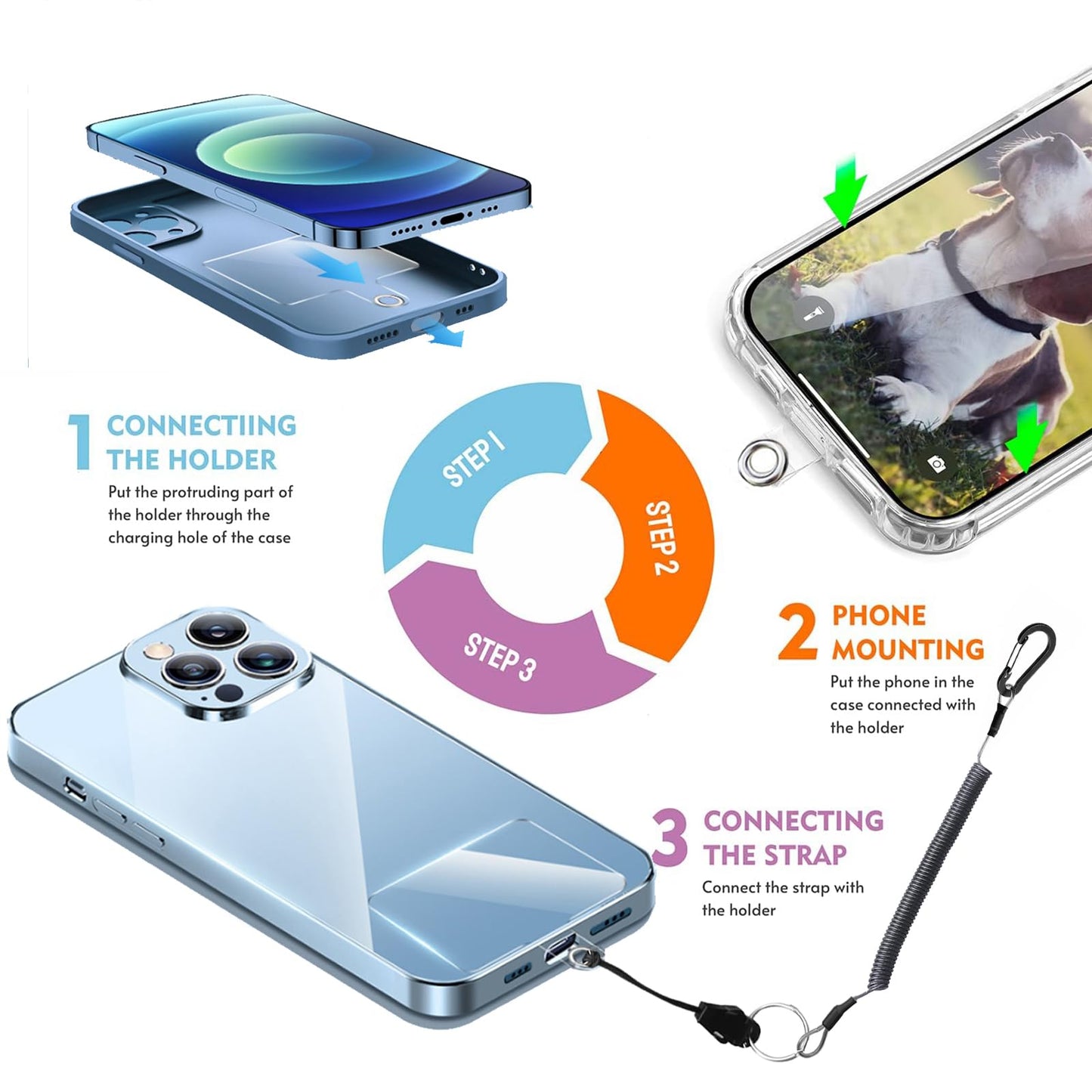 EZHIZHEYU Magnetic Cellphone Holder for Backpack Strap and Shoulder Strap,Use As Hiking/Climbing/Outdoor Phone Holder and Ensures Your Phone is Safe