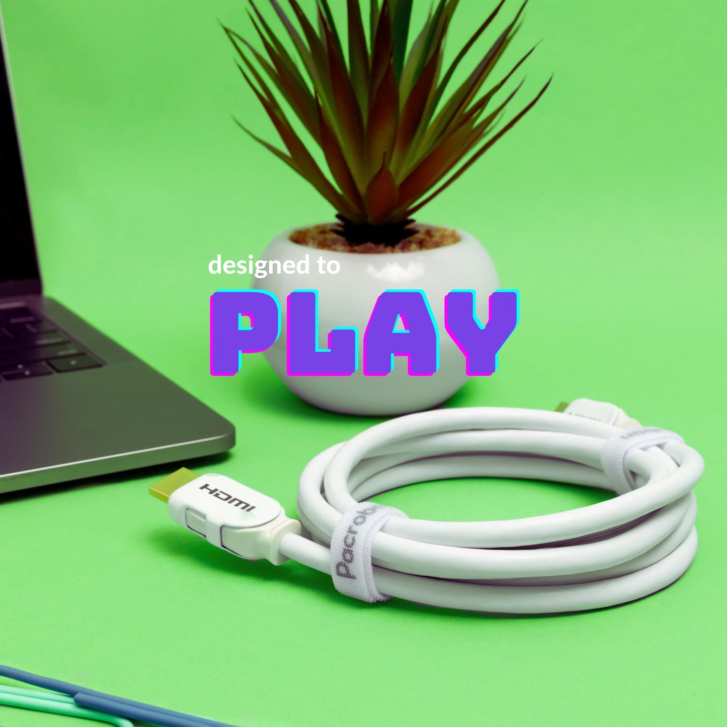 Pacroban 8K HDMI 2.1 Cable (10ft) White, eARC, 8K 60Hz, 4K 120Hz, QFT, QMS, VRR, 48Gbps Bandwidth, Dynamic HDR, HDCP 2.2 & 2.3, DTS:X, Dolby Atmos