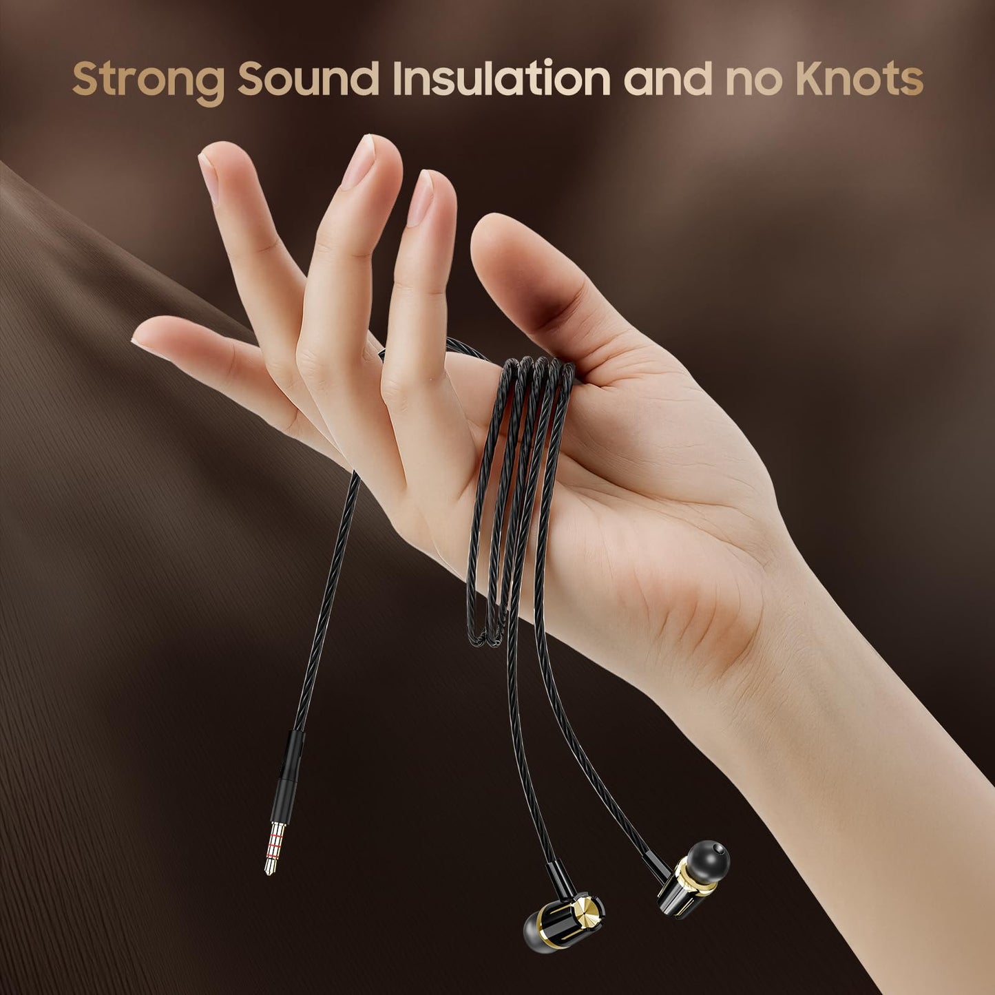 Rayleigh Wired Earbuds 5 Pack, Earbuds Headphones with Microphone, Earphones with Heavy Bass Stereo Noise Blocking, Compatible with iPhone, with iPad