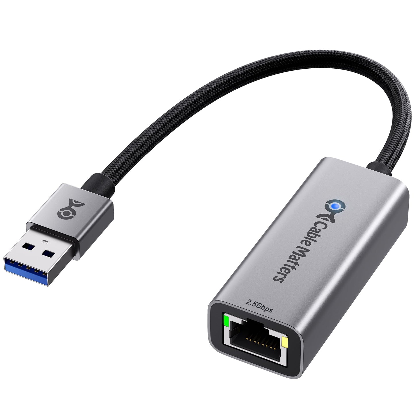 Cable Matters USB to 2.5Gb Ethernet Adapter, USBA to RJ45 Network Adapter
