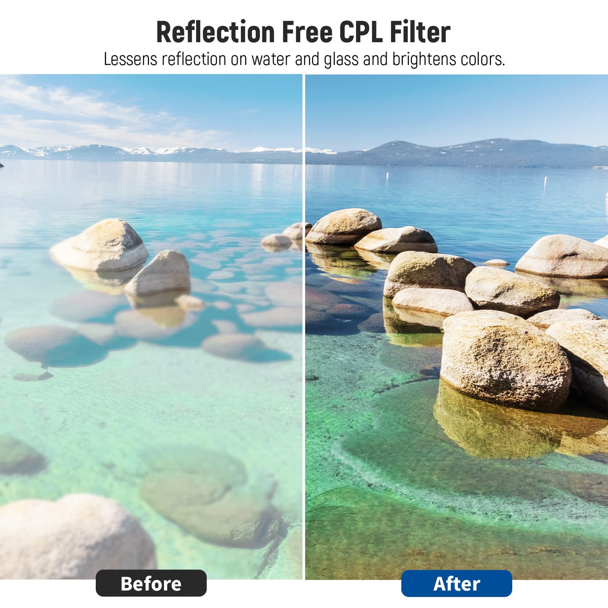 NEEWER 46mm ND Filter Pack and Lens Accessories, ND2 ND4 ND8 UV FLD CPL Filter Kit with Lens Cap