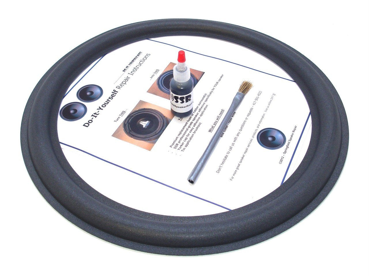 Springfield Speaker JL Audio 15" Speaker Foam Surround Edge Repair Kit - 1 Speaker Kit - Compatible with JL Audio 15W0, 15W1, 15W6