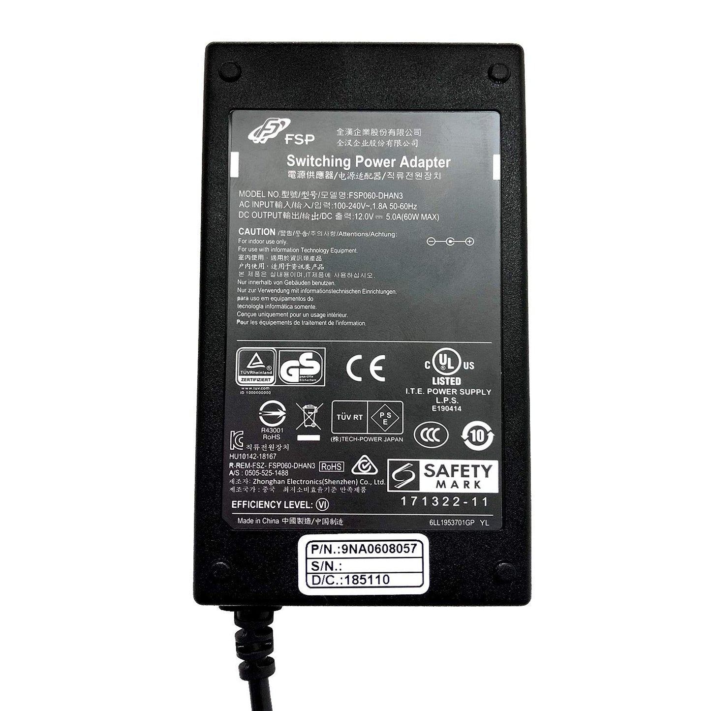 FSP Group 60W 12V 5A Power Adapter Replacement for FSP060-Diban2 (FSP060-DHAN3-R)