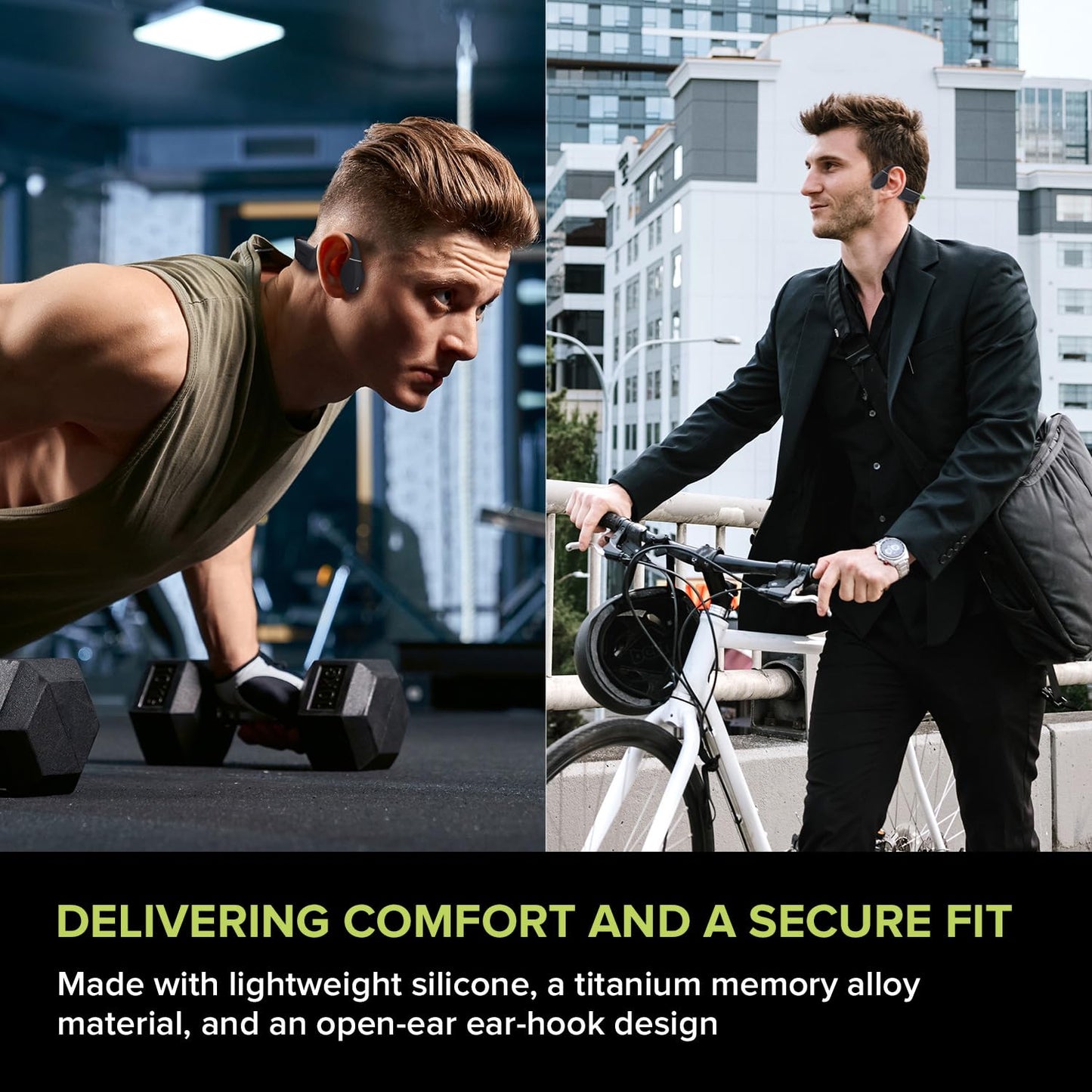 Creative Outlier Free+ Wireless Bone Conduction Headphones with Adjustable Transducers, IPX5 Sweat and Splash Resistance, Multipoint connectivity, Up…