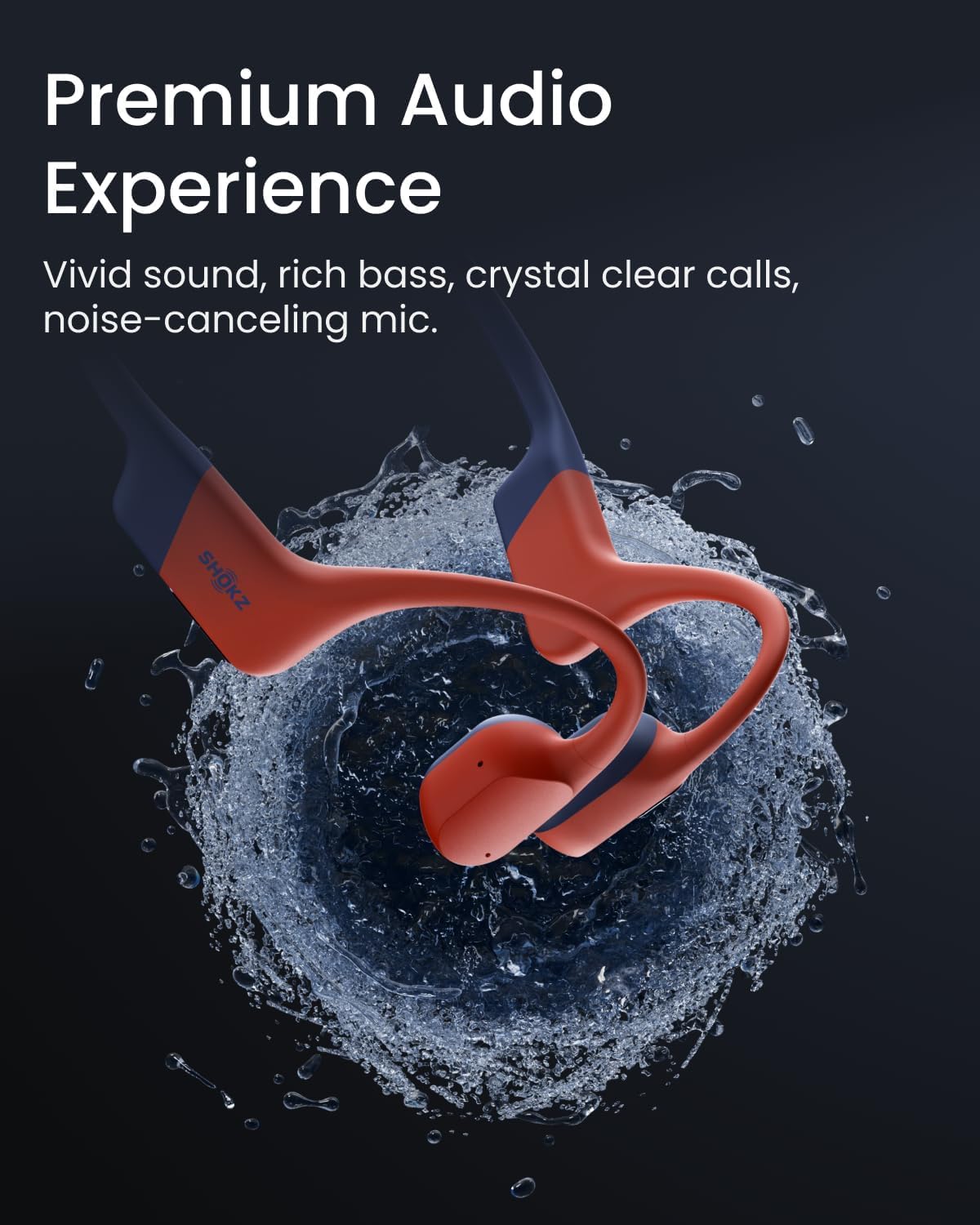 SHOKZ OpenSwim Pro - Open-Ear Bluetooth Headphones & 32GB MP3 Player, IP68 Waterproof, Bone Conduction Headphones, Secure Fit for Workouts, Running