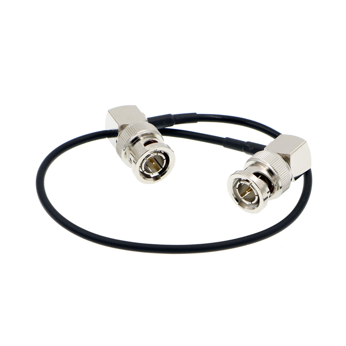 Uonecn Flexible HD SDI Cable RG179 Right Angle BNC Male to Right Angle BNC Male 75ohm for Blackmagic HyperDeck Shuttle and BMCC BMPC Hyperdeck Cameras