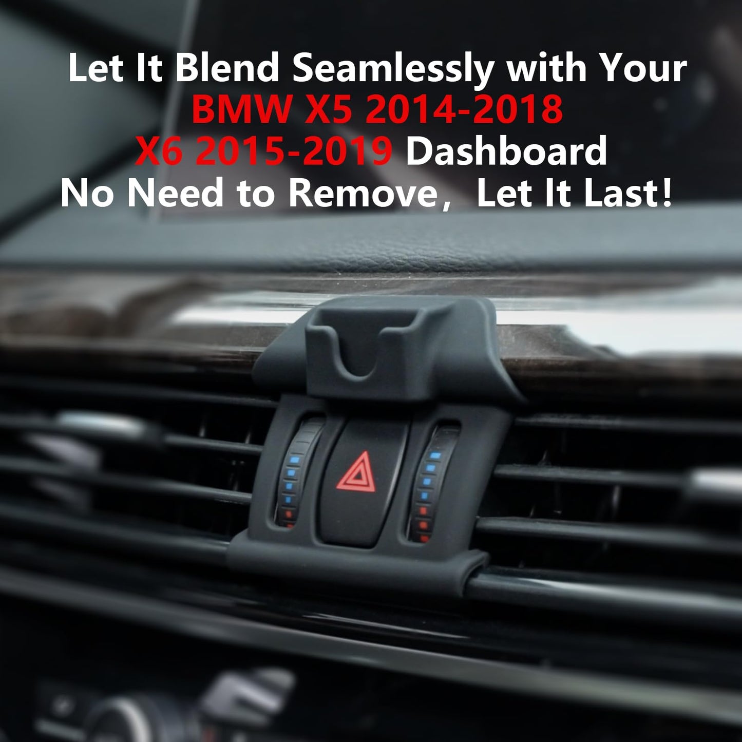 CLEC for BMW X5 2014-2018 X6 2015-2019 Magnetic Wireless Car Charger Phone Holder Mount Custom Fit for BMW X5 2014-2018 X6 2015-2019 15W Fast Charging