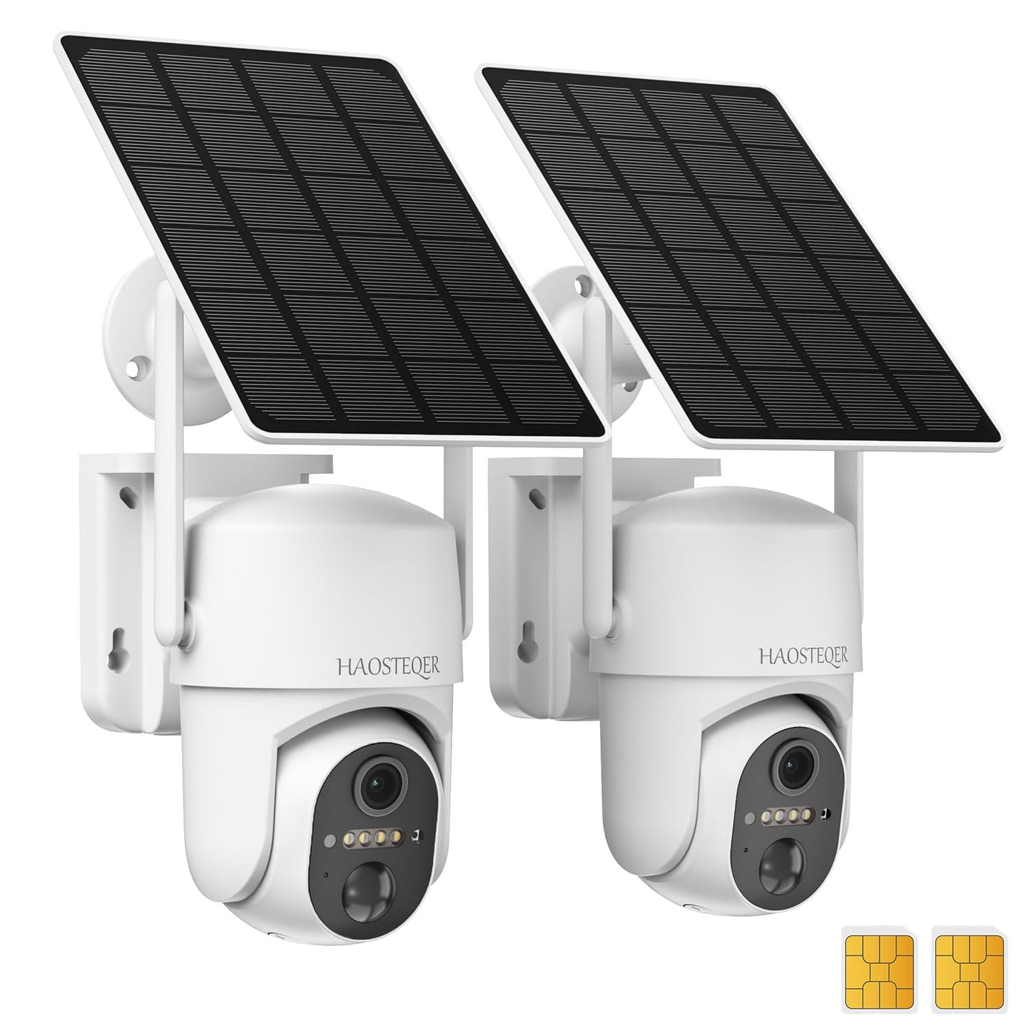 4G LTE Cellular Security Cameras Wireless Outdoor, No WiFi Security Camera, Solar Outdoor Camera Wireless with SIM Card, 360° PTZ, 2K Color Night