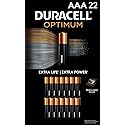 Duracell Optimum AAA Batteries, 22 Count Pack Triple A Battery with Long-lasting Power, Resealable Package for Storage, All-Purpose Alkaline AAA…