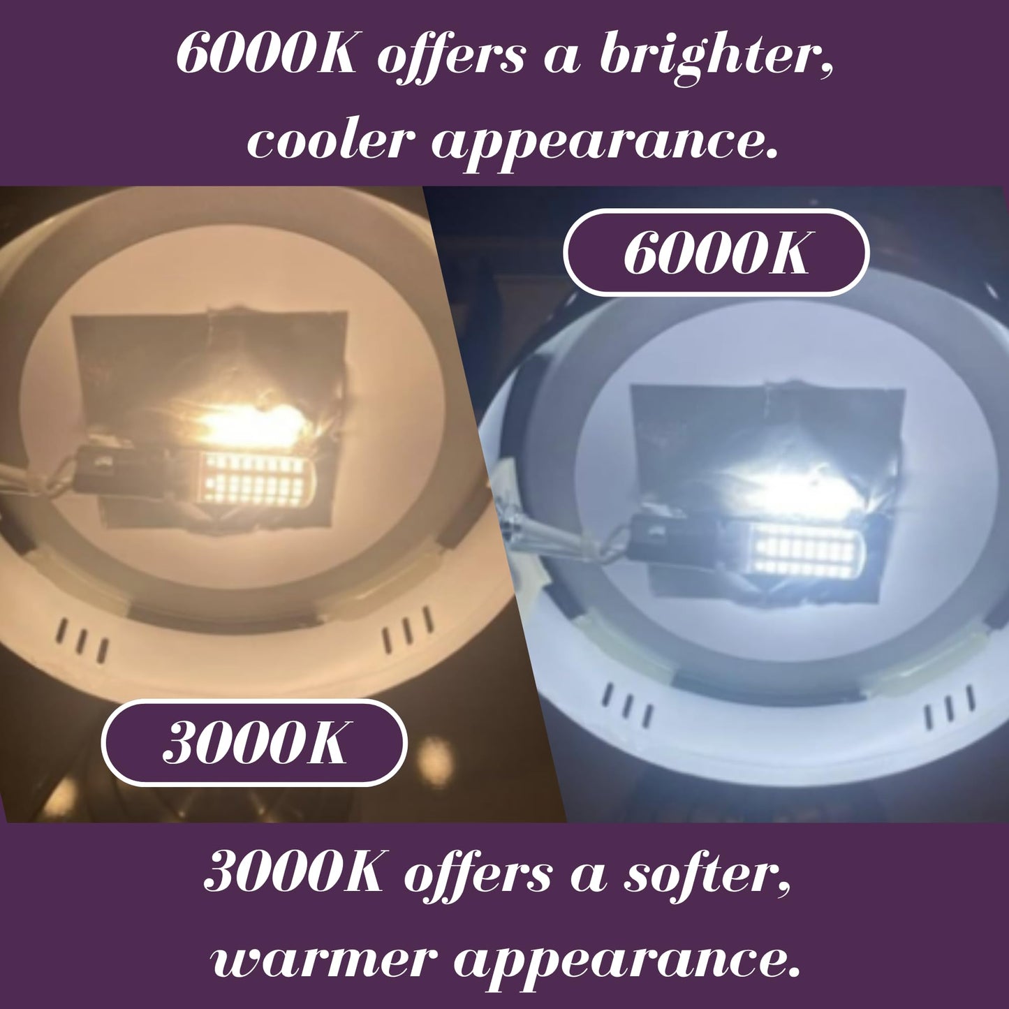 JERDON LED Mirror Replacement Bulbs - 3000K & 6000K, 2 Pack - JLB3060