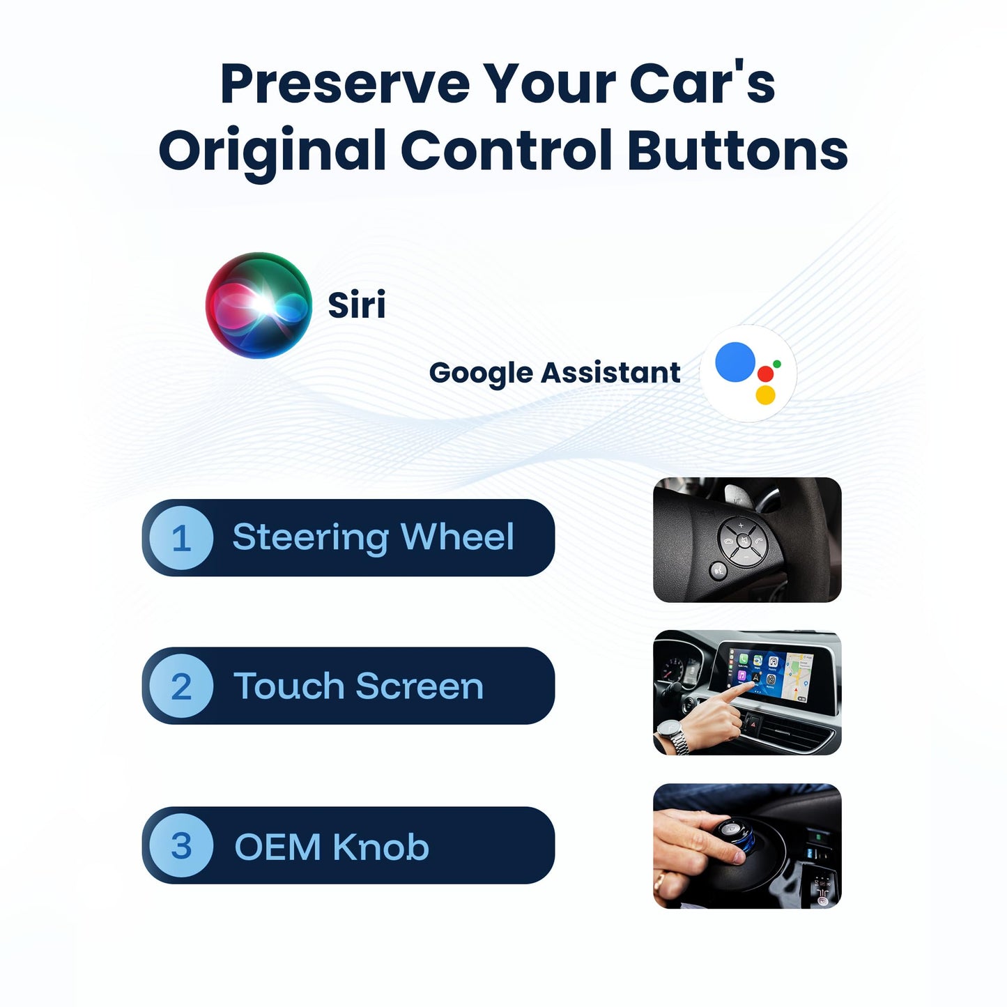 Wireless Apple CarPlay for iPhone & Android Auto Adapter for Android | 2-in-1 | Instantly Converts Wired to Wireless | Plug & Play | No Latency | Mini