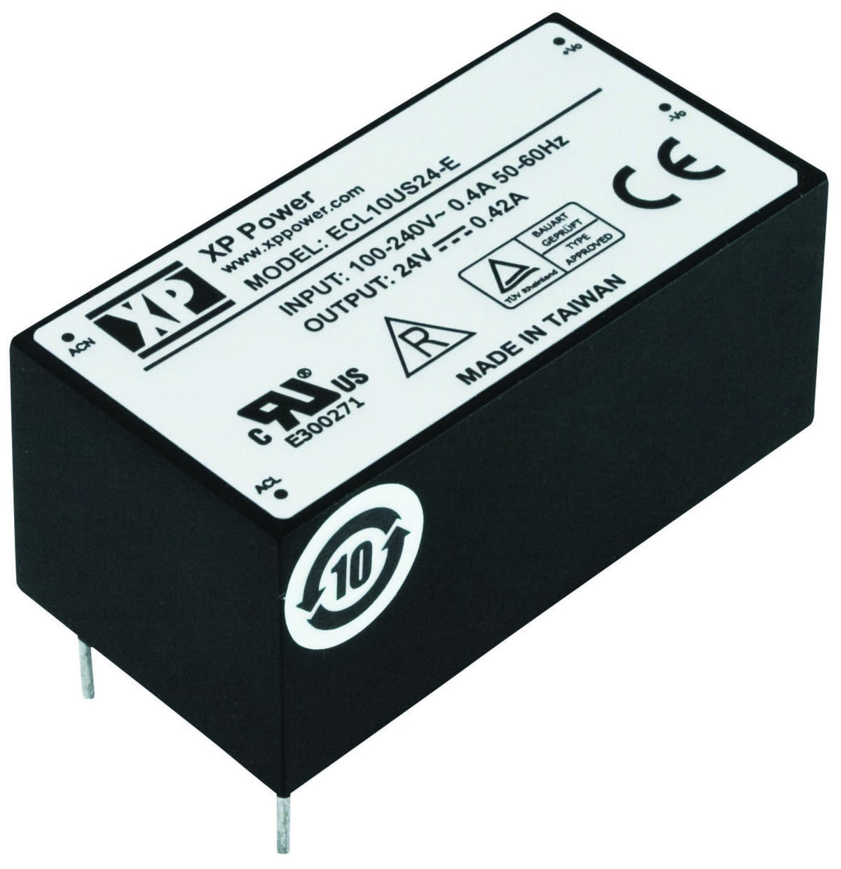 ECL10US09-E Power Supply AC-DC; 10W Power Supply, encapsulated