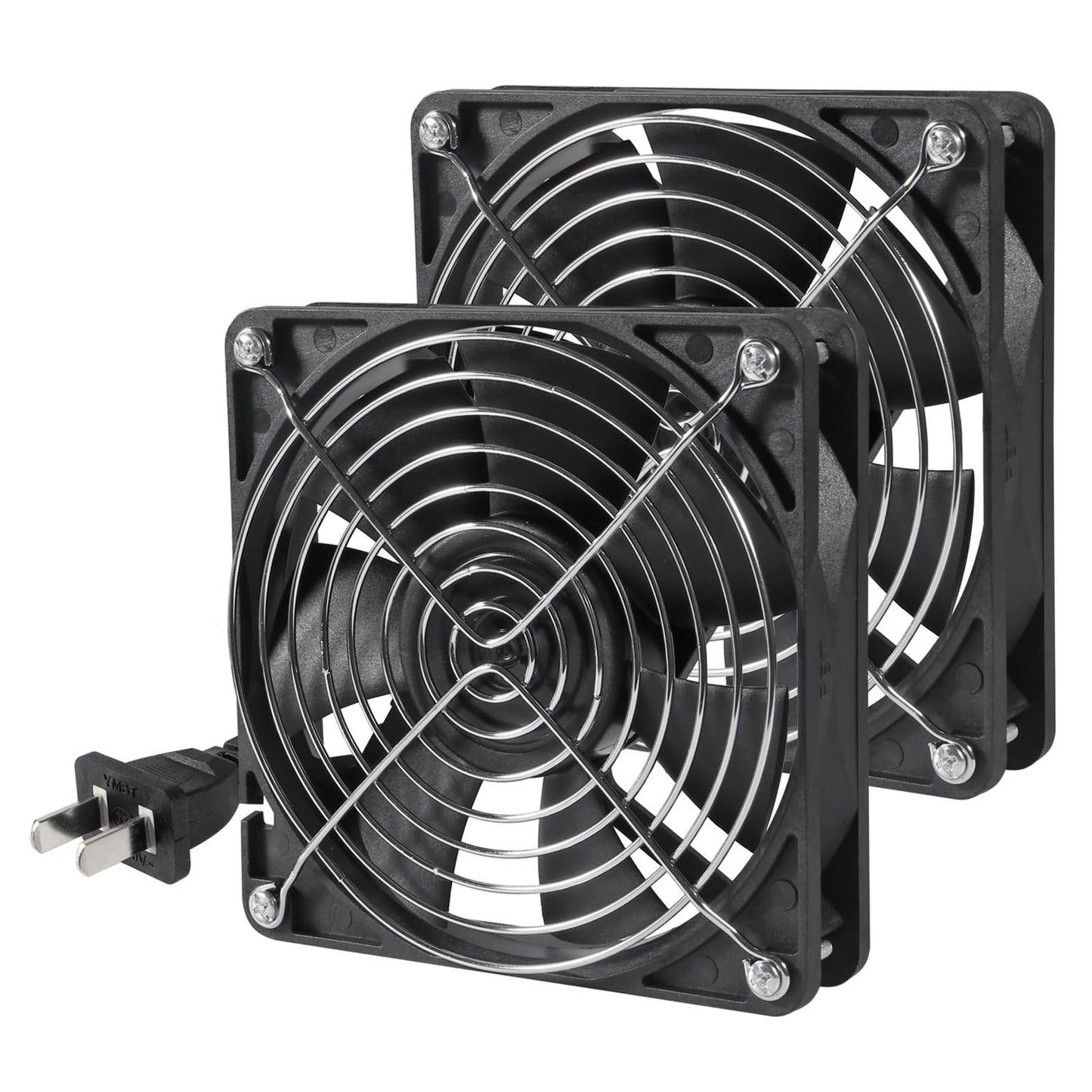 UMLIFE 2PACK EC 120mm x 25mm Dual Ball Bearings 120mm x 120mm x 25mm DIY Cooling Ventilation Exhaust Fan 110V 115V 120V 220V 240V AC Axial Case Muffin