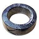 100FT 22 AWG Gauge Wire/Cable RVV 4 Conductor Bare Copper for Video Intercom/Video Doorbell Wire/Alarm Security Burglar, Extension Cord/Lines,Black