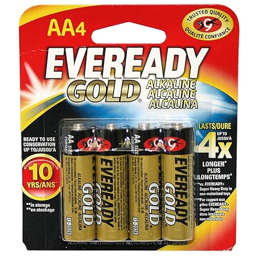 Eveready 02889 - AA Cell 1.5 volt Gold Alkaline Battery (4 pack) (A91BP-4)