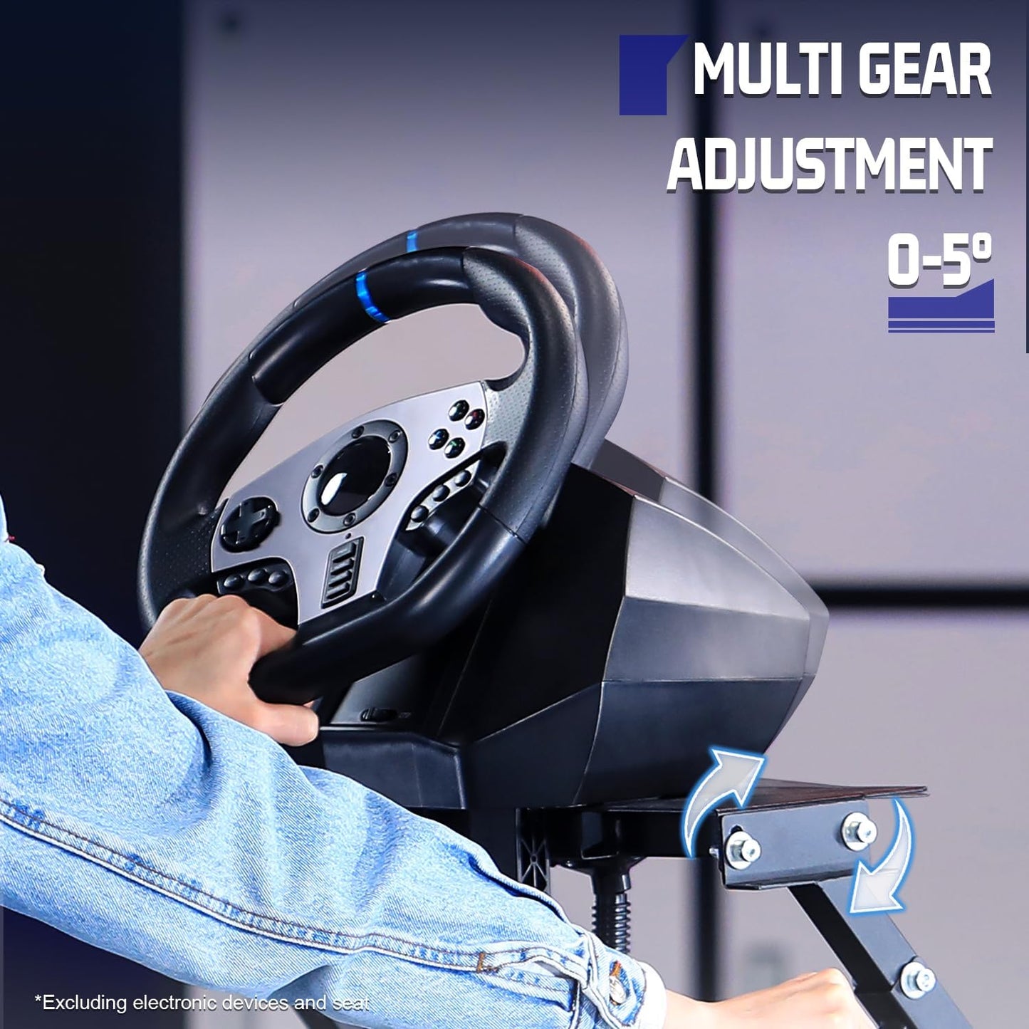 Marada Racing Steering Shifter Mount Racing Wheel Stand Pro Compatible with Logitech G27 G25 G29 G920, Pedals NOT Included Wheel Stand