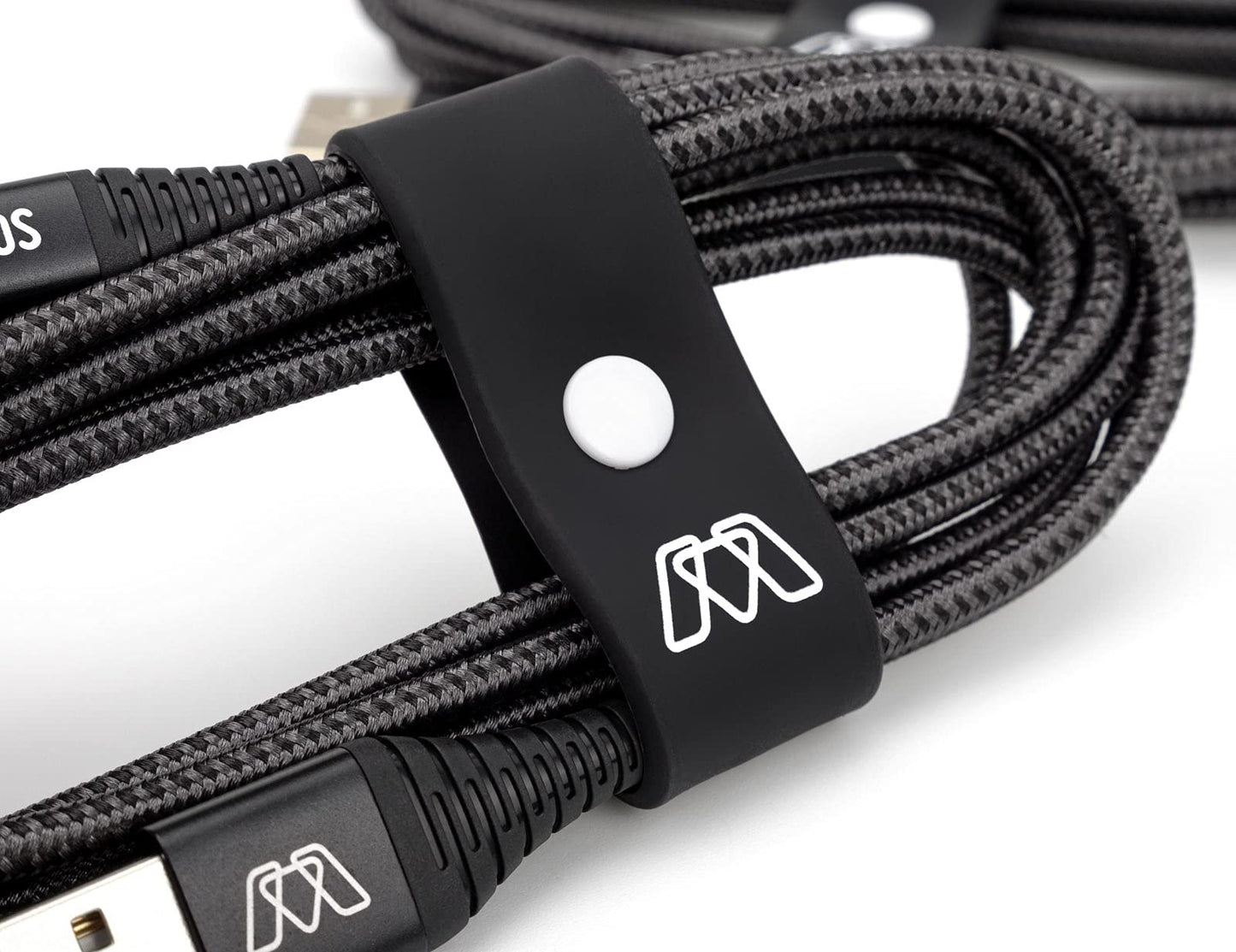 Sewell MOS Strike Lightning Cable, 6ft Two Pack, Ultra Durable Braided Nylon Fiber Jacket, Tangle Resistant, MFI Certified,Gray,SW-33122-06-2