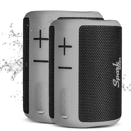 Winking Clam Outfitters Spark Mini Bluetooth Portable Speaker Indoor Outdoor Wireless Speaker, Compact Travel Speaker | IPX7 Waterproof, 10+ Hour