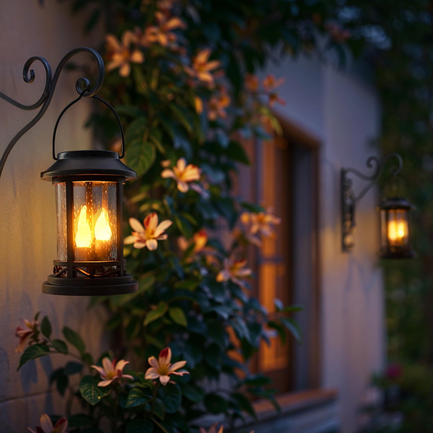 Beautyard 6 Packs Outdoor Solar Candles Lights Flickering Decorative Lantern Stake Lighting for Garden, Backyard, Lawn, Pathway, Patio Accessories