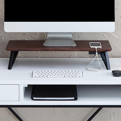 Anji Mountain Monitor Stand - Desktop Organizer & Laptop Riser, Ergonomic Monitor Riser, Space-Saving Monitor Stand for Desk, Durable Construction