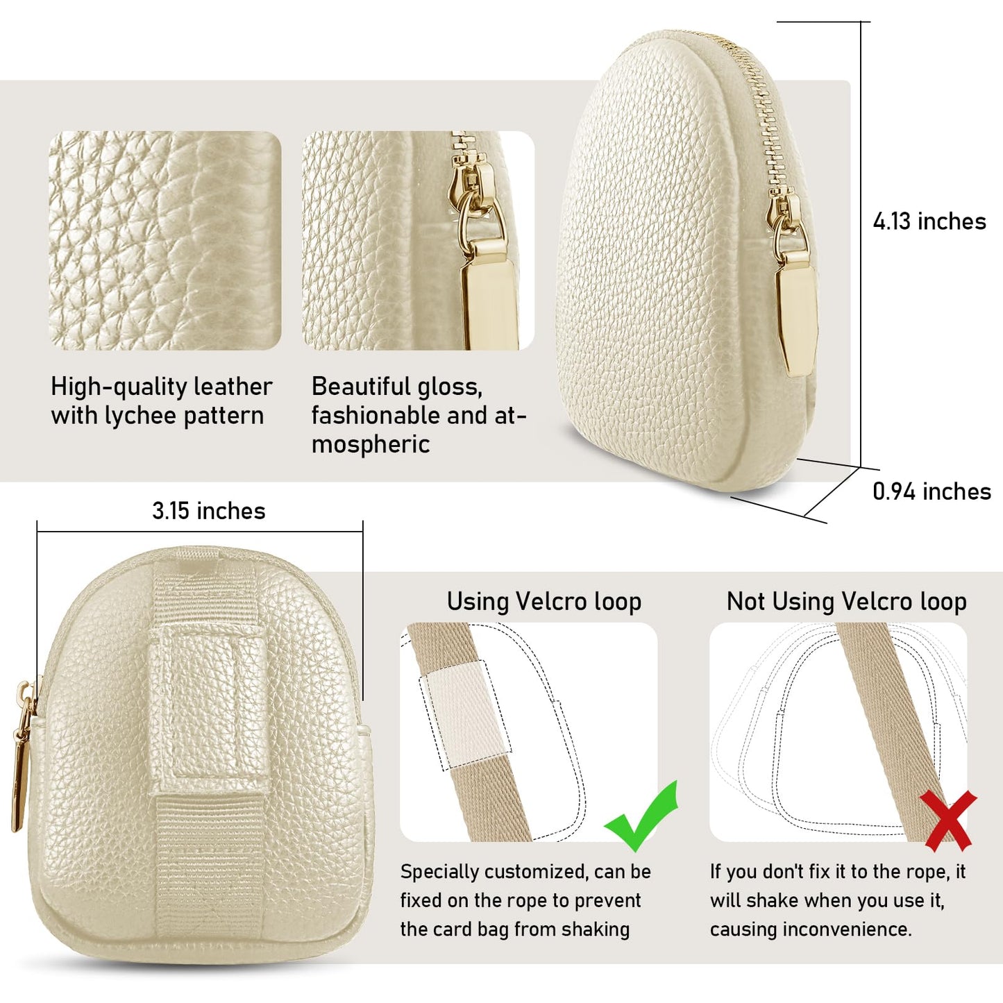 WaiYukllic Adjustable Clip and Go Strap with Zippered Pouch Phone Lanyard Crossbody With Wallet for Shopping&Travel Anti-Theft Phone Strap