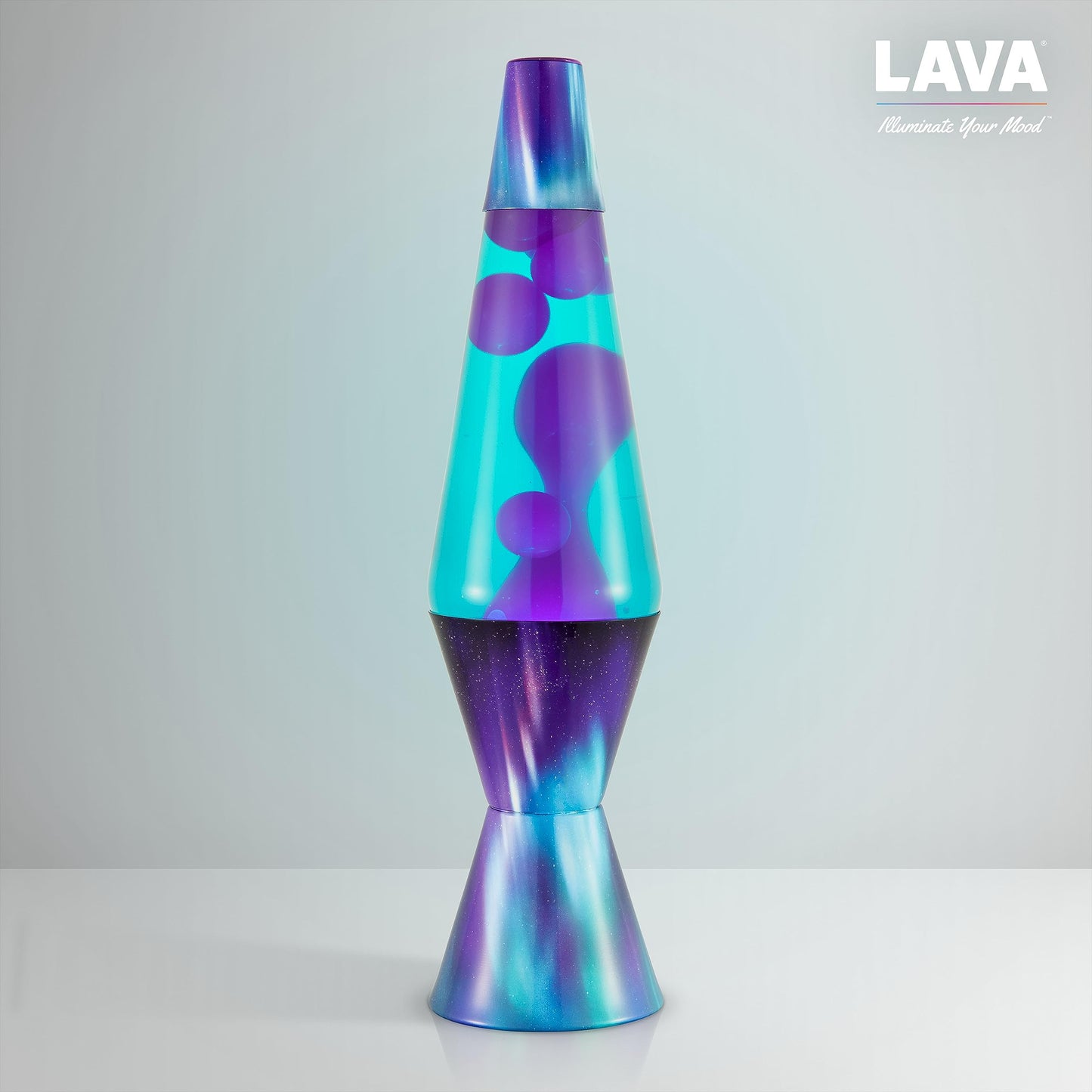 The Original Lava® Lamp - 14.5" Aurora Borealis - Classic Liquid Motion Lamp - Purple Wax and Blue Liquid - Item #2047 (Amazon Exclusive)