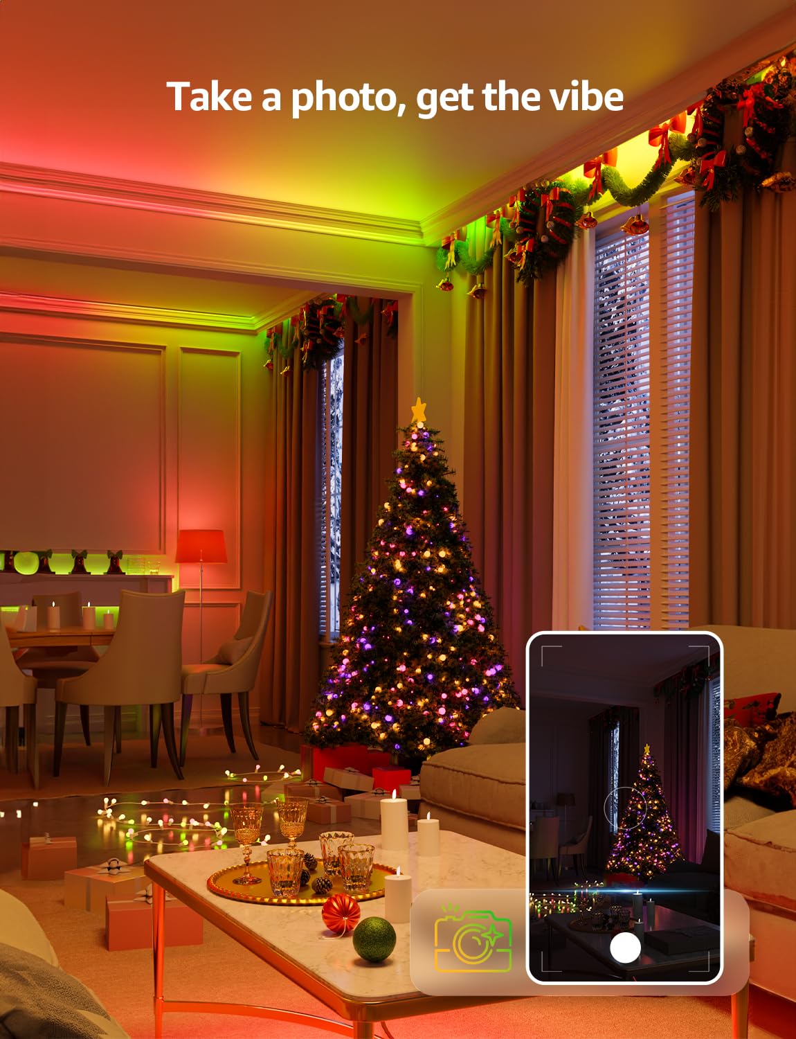 Lepro S2 AI Smart LED Strip Lights - 32.8ft RGBCW Light Strips with 2700K-5700K Tunable Warm White, Color Segment DIY, Personalized Al Lighting